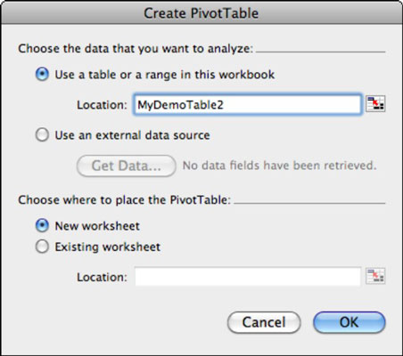are pivot charts available in excel for mac 2011